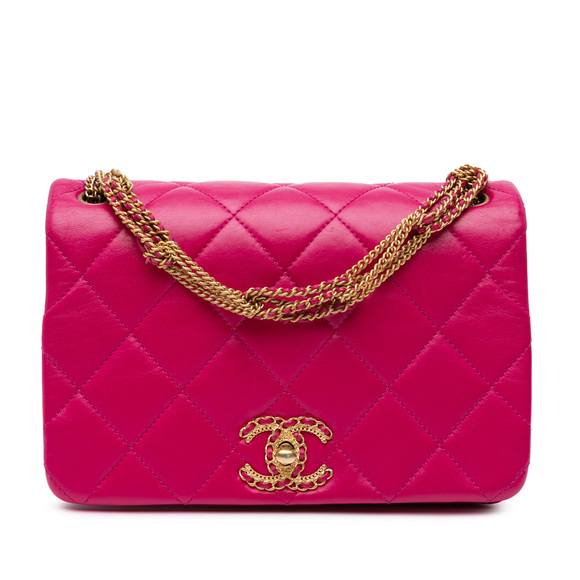 Pre-Loved Chanel Small Quilted Lambskin On And On Chain Flap - Picture 1 of 12